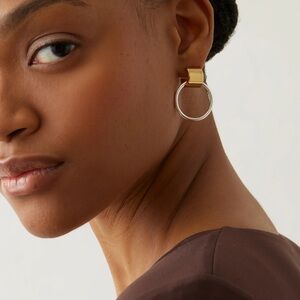 Jenny Bird Faye Hoop two tone  Earrings